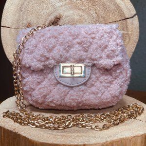 NWT URBAN EXPRESSIONS Amie Mini Sherpa Quilted Crossbody Purse